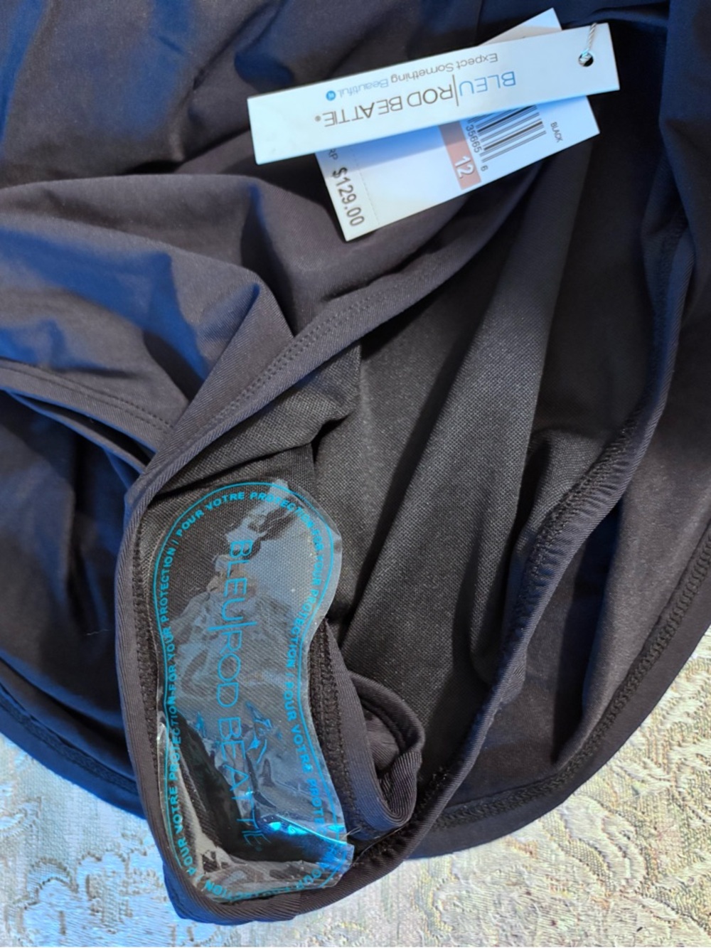 Bleu Rod Beattie Black Lace-Up V-Neck One-Piece Swimdress - Picture 8 of 8